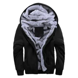 WENYUJH 2018 Winter New Tracksuit Men Fashion Thicken Velvet Casual Hooded Warm Thick Hoodie Solid Moleton Masculino Sweatshirt